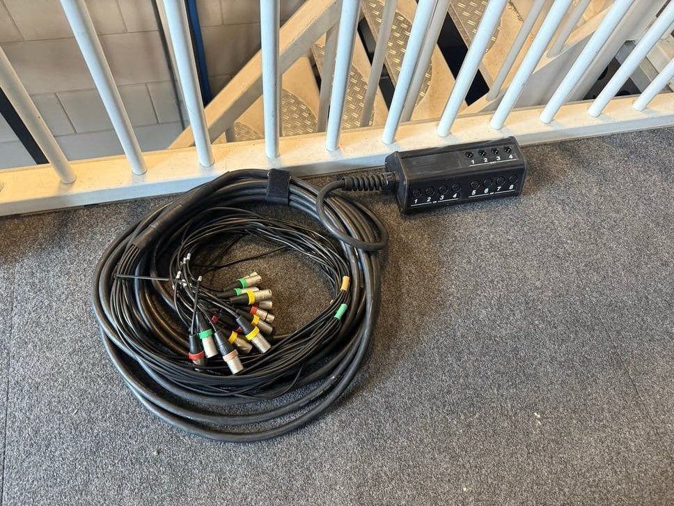 Multikabel met Stagebox van cordial 15m lang - 16 In / 4 Out, Ophalen of Verzenden, Gebruikt, Apparatuur