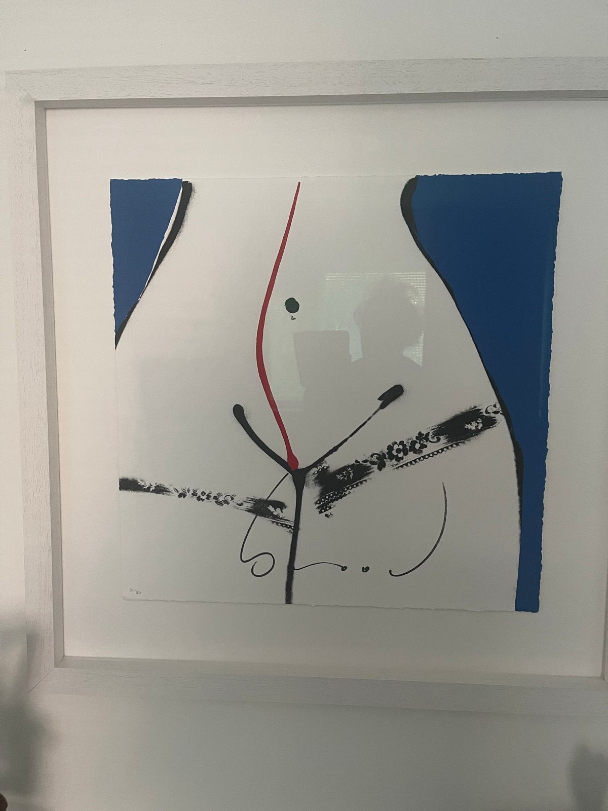 Herman Brood Zeefdruk "HIPS (blauw)" - 84/100 met museumglas, Gelimiteerde oplage, Ophalen, Portret en Figuren, Zeefdruk