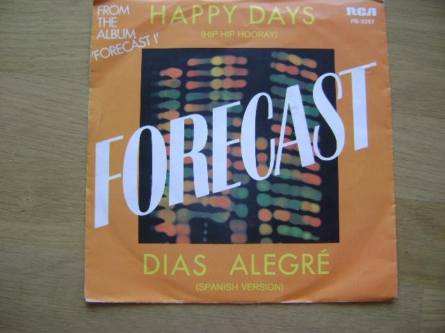 single Forecast - Happy days / Dias alegre (1982), Cd's en Dvd's, Vinyl Singles, Gebruikt, 7 inch, Ophalen of Verzenden, Pop