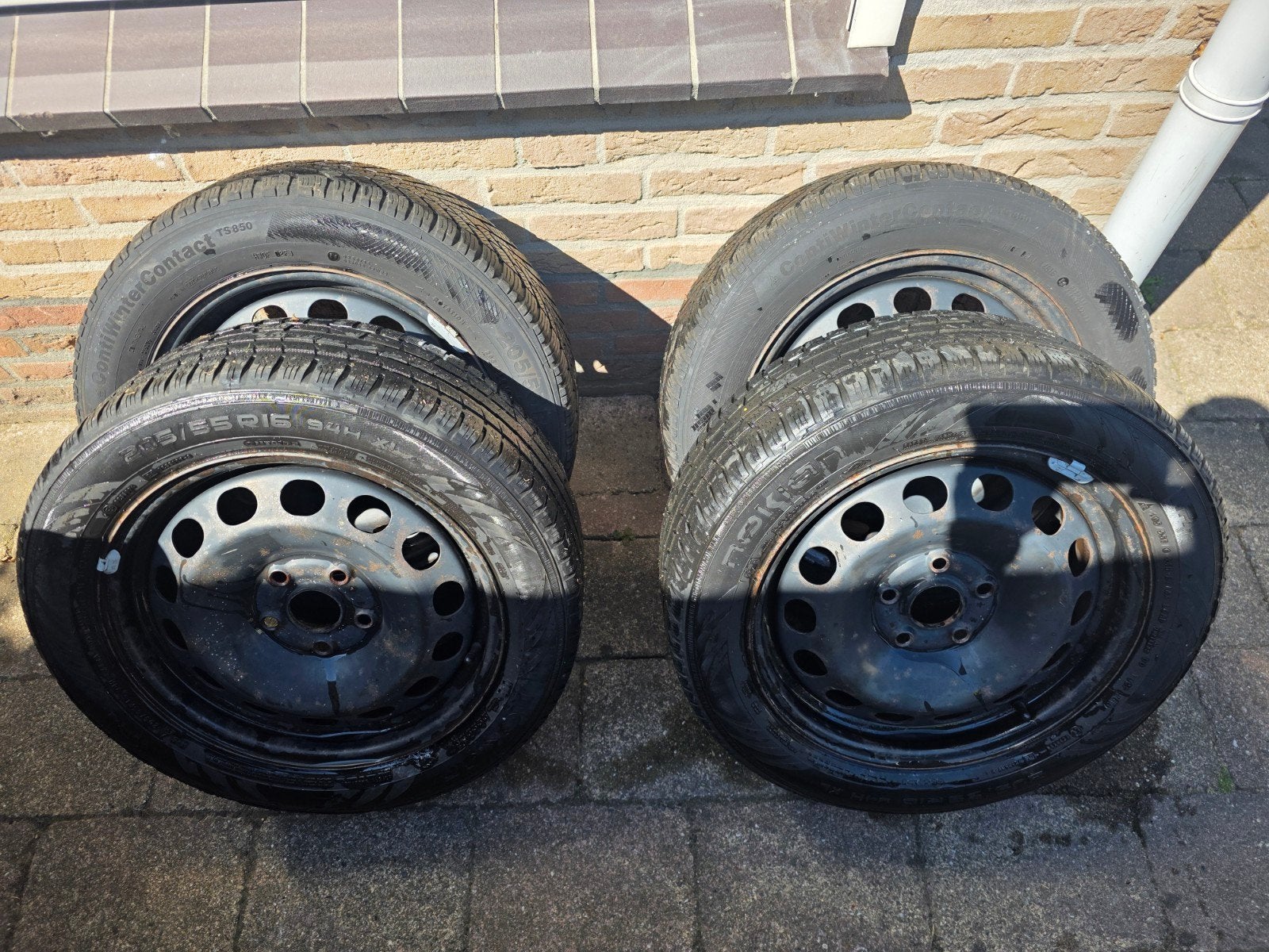5x112 winterset stalen velg met banden, Auto-onderdelen, Ophalen, Gebruikt, 16 inch, Banden en Velgen