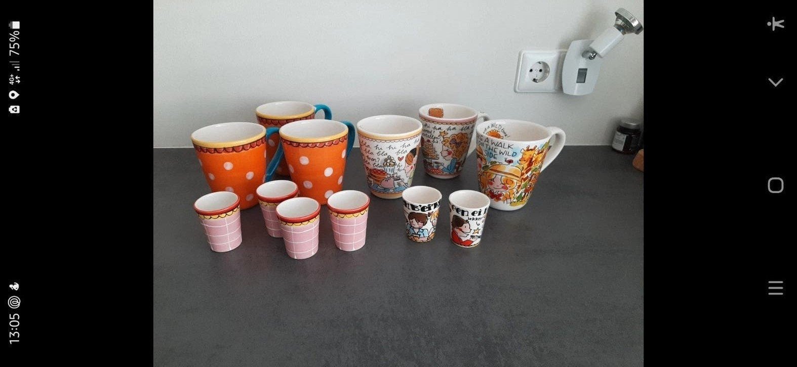 6 mokken en 6 eierdopjes blond amsterdam, Ophalen of Verzenden, Zo goed als nieuw, Aardewerk, Kop(pen) en/of Schotel(s)