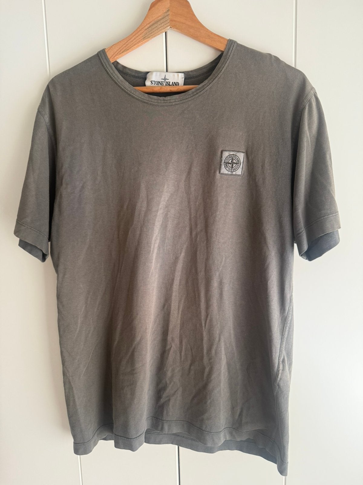 Stone Island Shadow Patch T-Shirt – Grijs – Maat S, Ophalen of Verzenden, Gedragen, Maat 48/50 (M), Grijs