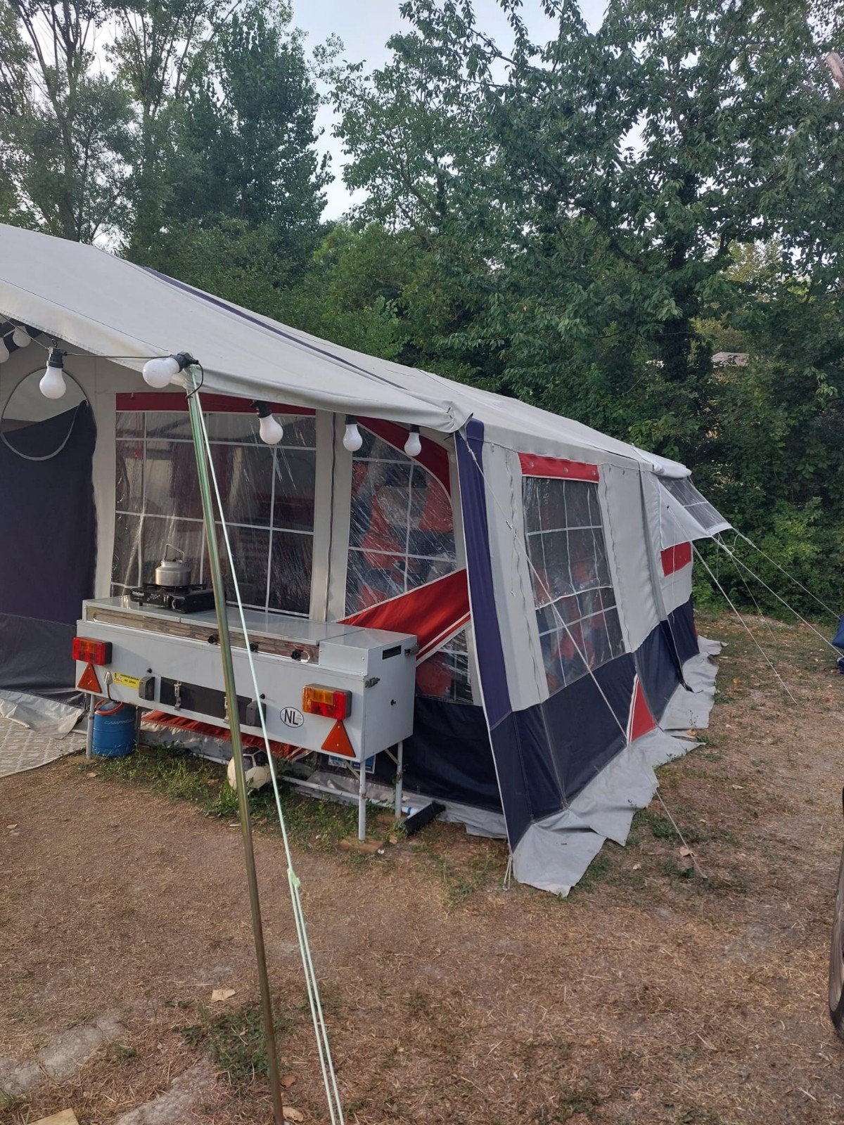 Campingtafel met stoelen, Ophalen, Gebruikt, Campingtafel