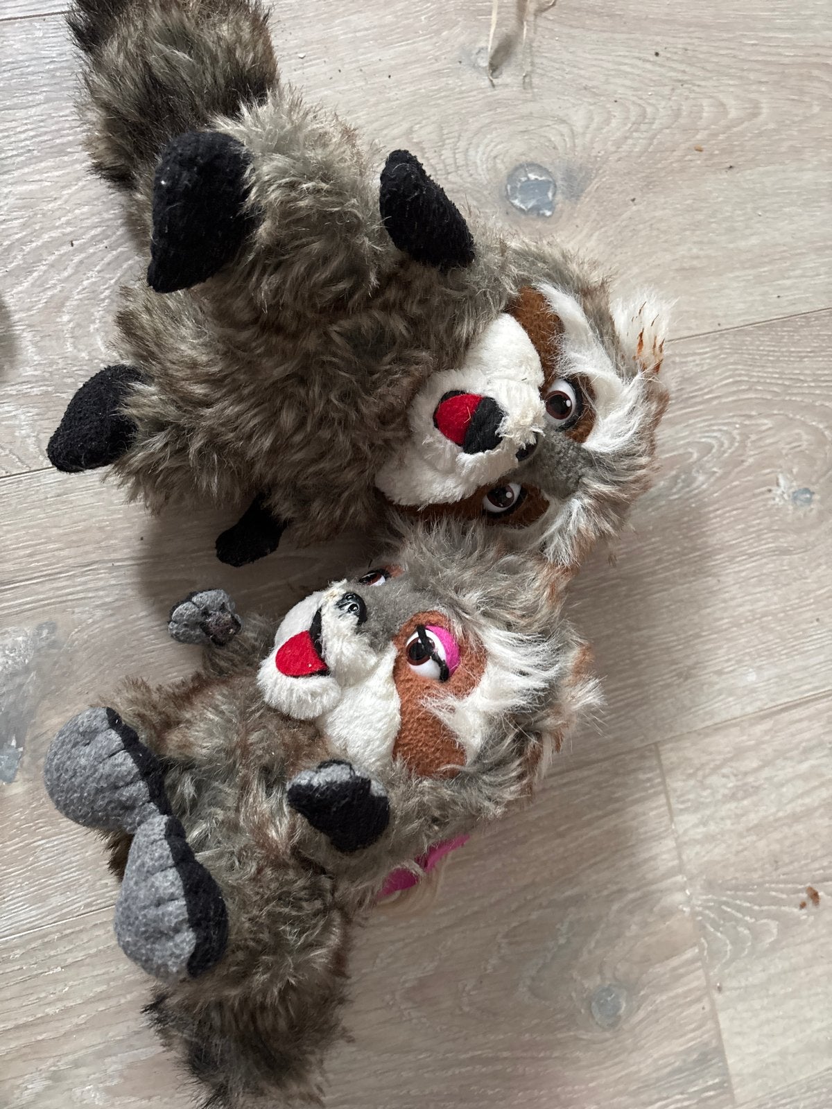 Randy en Rosie wasberen Slagharen knuffels, Gebruikt, Overige merken, Overige karakters, Overige typen