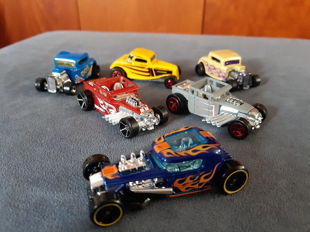 6x Hotwheels Bone Shaker Hotrod, Ophalen of Verzenden, Gebruikt