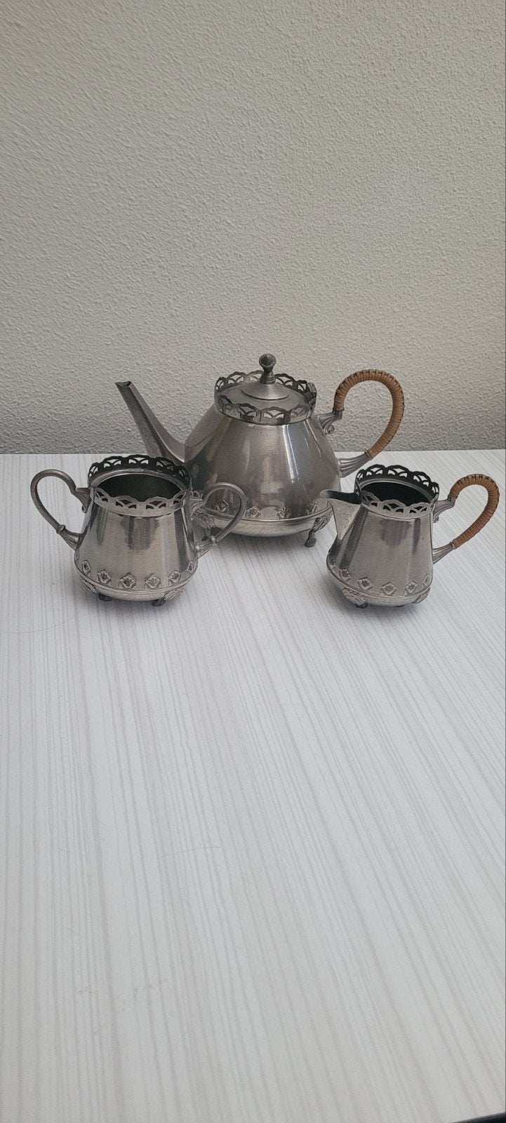 Mooie theepot met suiker- en melkkannetje, Antiek en Kunst, Curiosa en Brocante, Ophalen