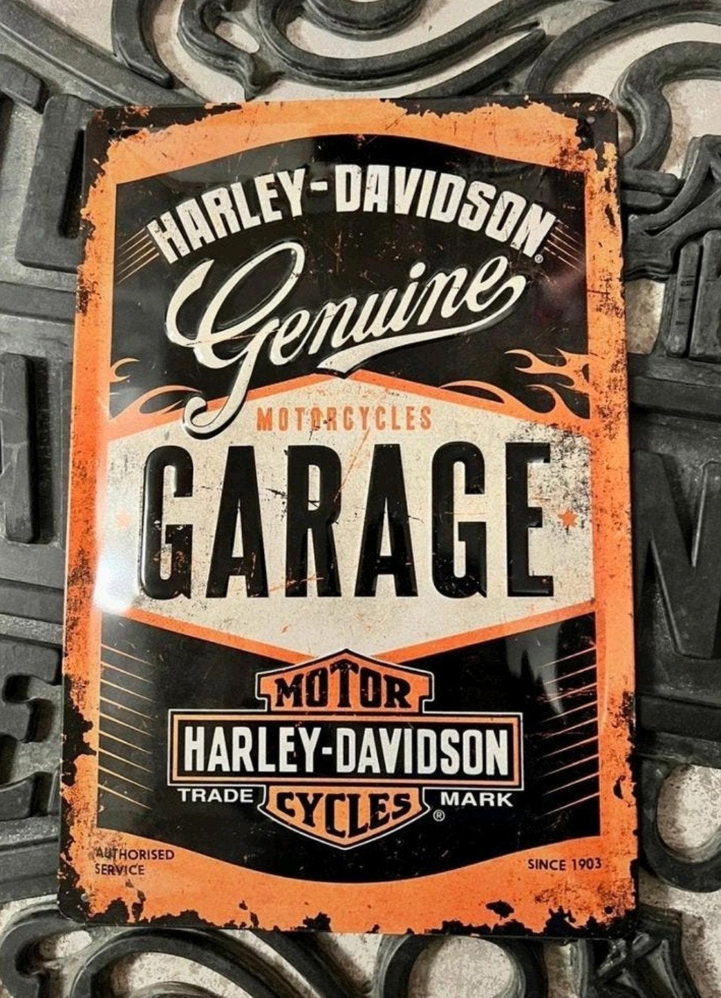 Nieuw Harley Davidson bordje !, Verzamelen, Ophalen of Verzenden, Nieuw, Reclamebord