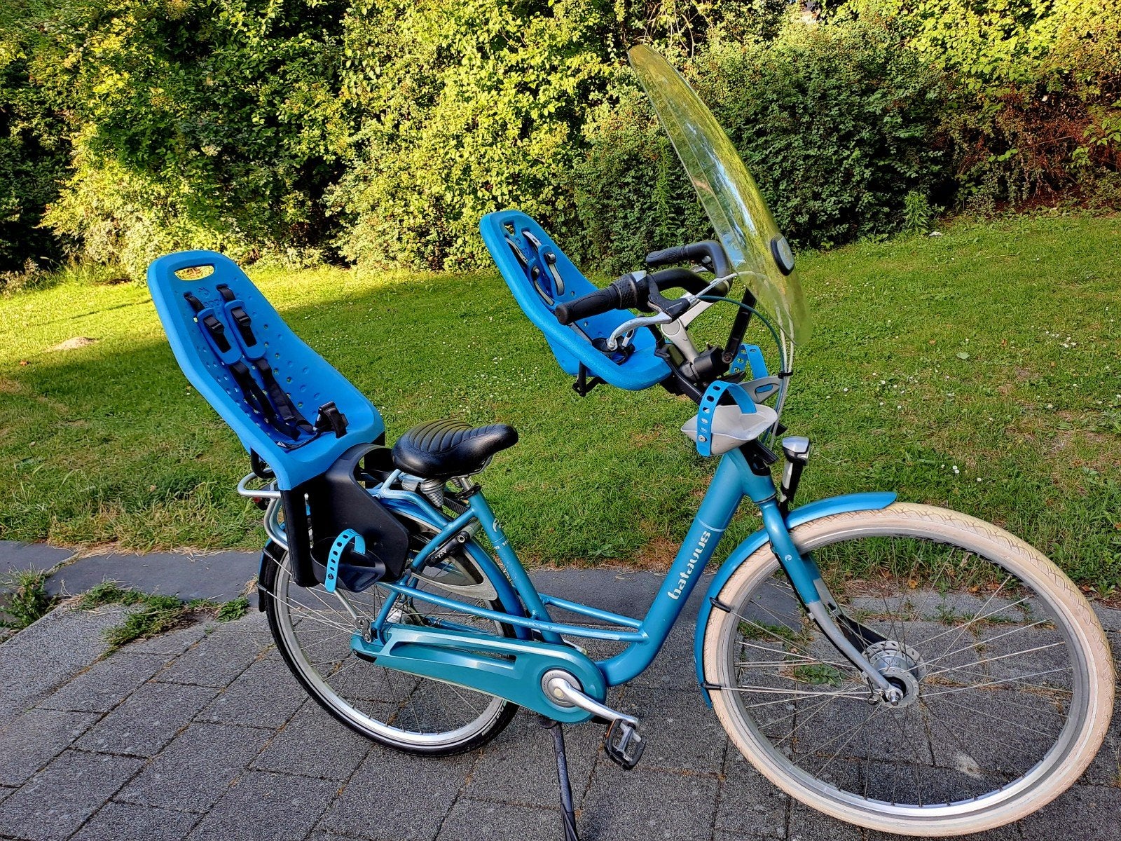 BATAVUS MAMBO moederfiets met kinderzitjes, Ophalen, 2 zitjes, 53 tot 56 cm, Buggydrager
