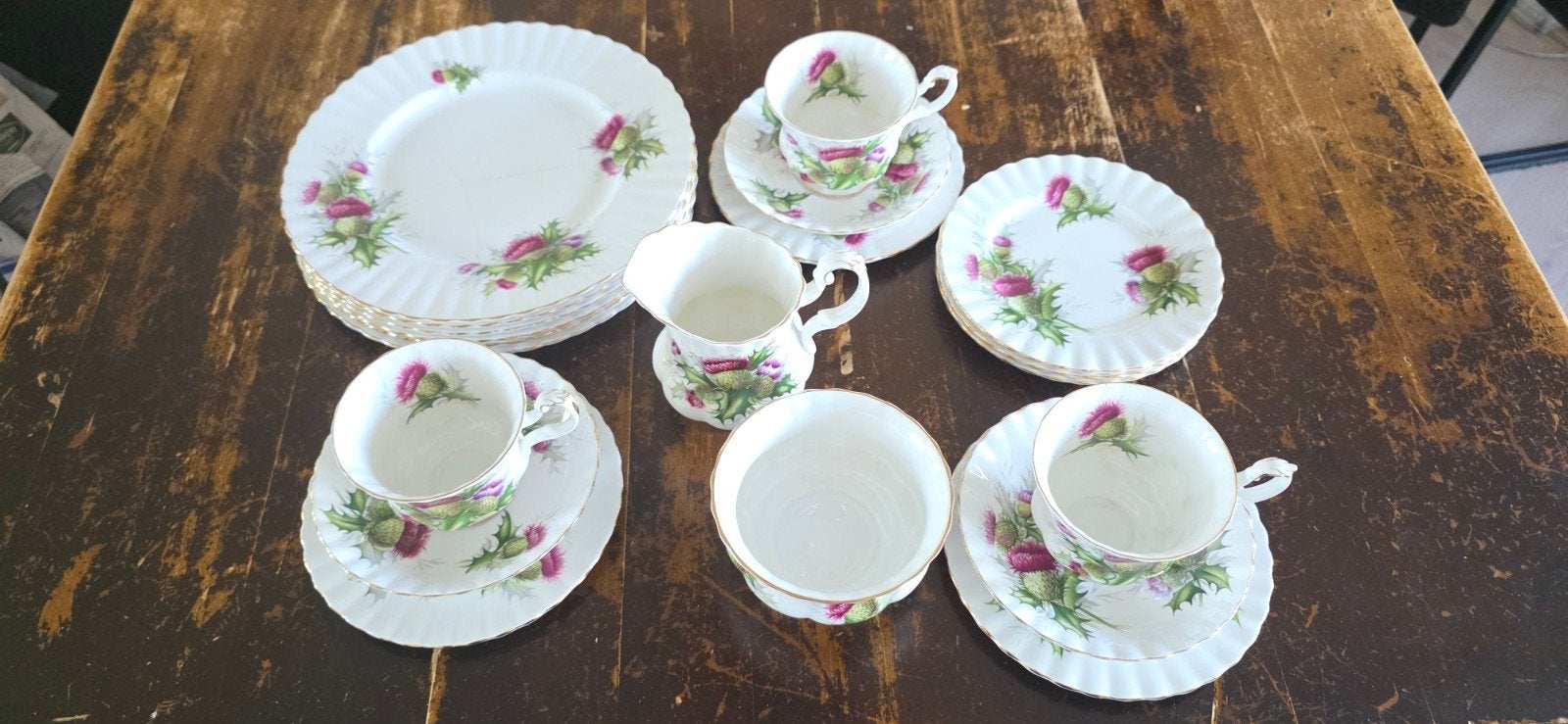 Royal Albert "Highland Thistle" – 20-delige set (inclusief d, Ophalen