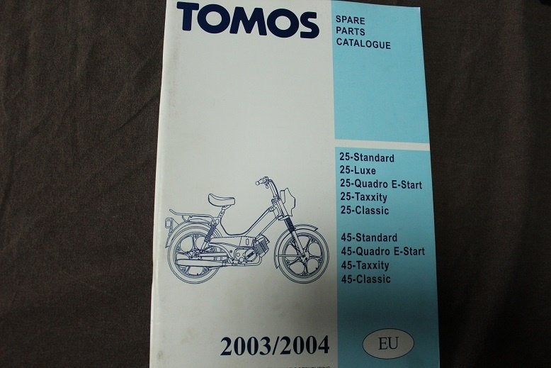 Tomos 2003/2004  parts catalogue 25 Standard 45 Classic, Fietsen en Brommers, Ophalen of Verzenden, Gebruikt