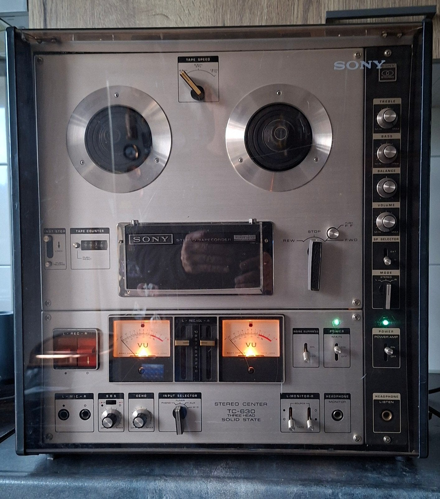 Sony bandrecorder TC630 met stofkap - moet nagekeken, Ophalen, Bandrecorder, Met stofkap