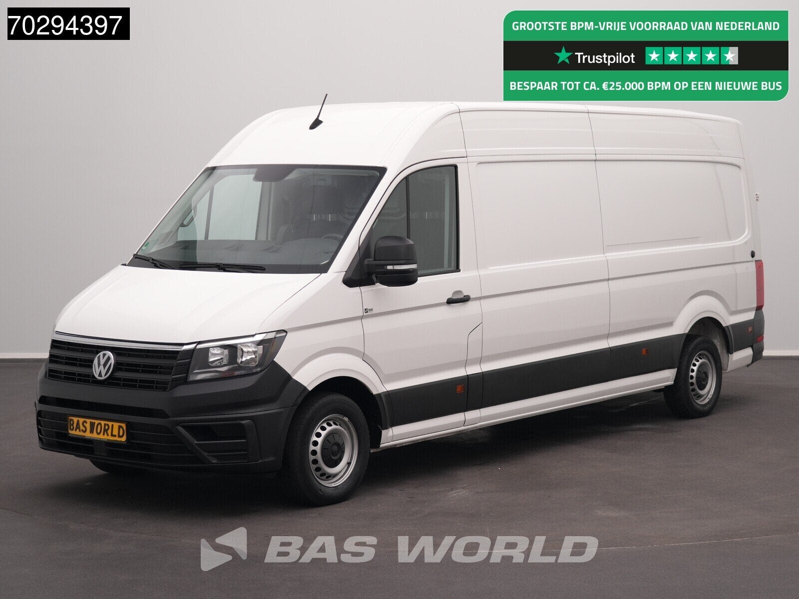 Volkswagen Crafter 177pk Koelwagen Carrier Viento 350 L4H3 A, Start-stop-systeem, Stof, Gebruikt, Euro 6