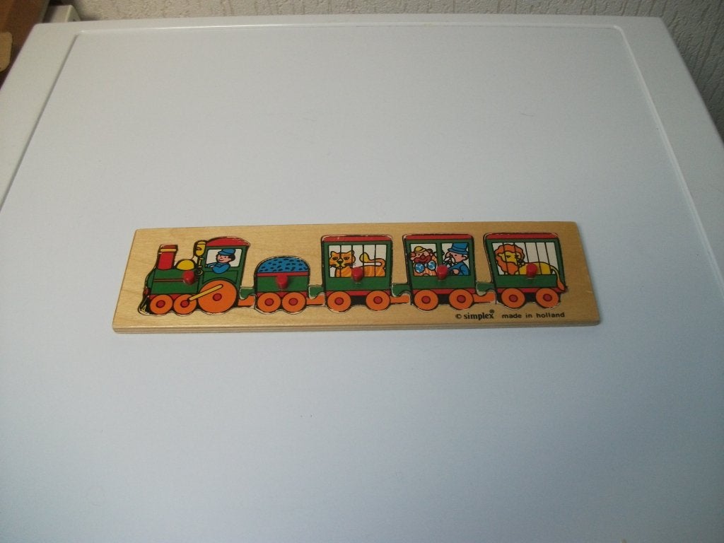 Puzzel simplex treintje 5 delig, Ophalen of Verzenden, Gebruikt