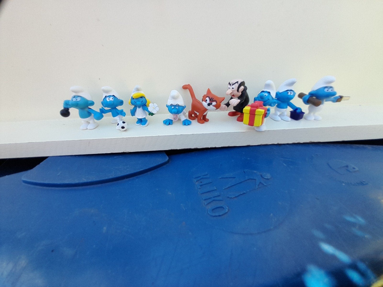 Diverse Smurfen figuren en Gargamel met Azraël, Ophalen of Verzenden, Zo goed als nieuw, Verschillende Smurfen