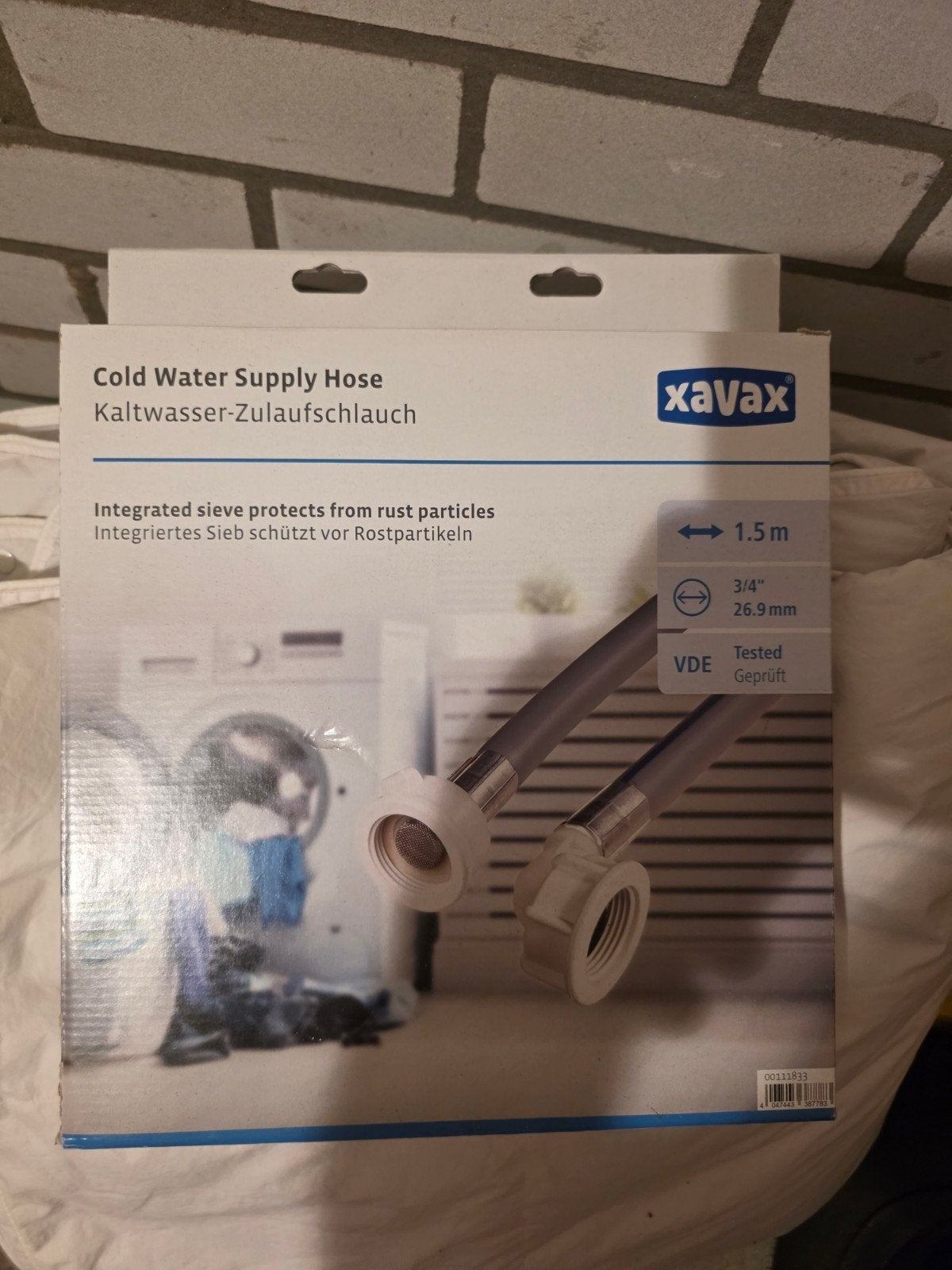 Xavax Koudwater Toevoerslang 1.5m voor Wasmachine/Vaatwasser, Ophalen