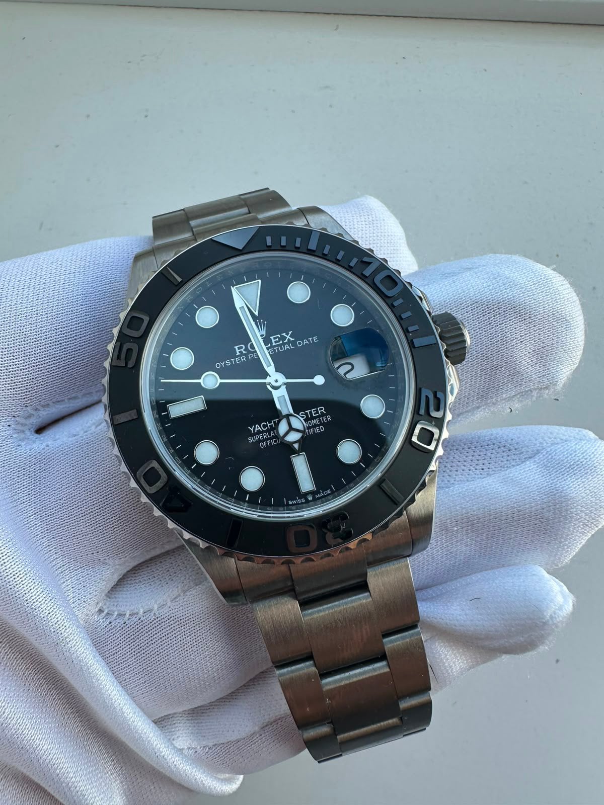 Rolex tintanium yacht master, Ophalen of Verzenden, Zo goed als nieuw, Staal, Rolex