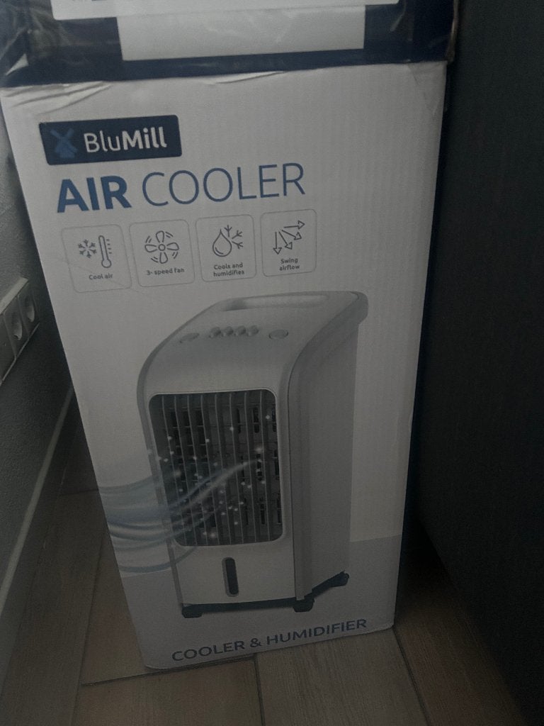 BLUMILL Air Cooler Luchtbevochtigers Wit, Ophalen, Minder dan 60 m³, Nieuw, 3 snelheden of meer