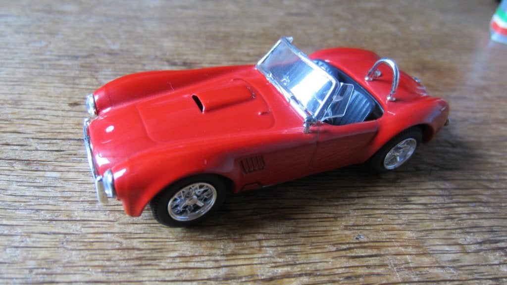 AC SHELBY COBRA 1962, spyder, mèt doos, rood, van Box/Revell, Ophalen of Verzenden, Zo goed als nieuw, Auto, Overige merken