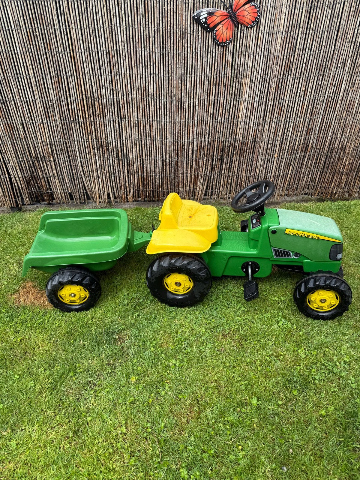 John Deere traptractor met aanhanger, Ophalen, Gebruikt
