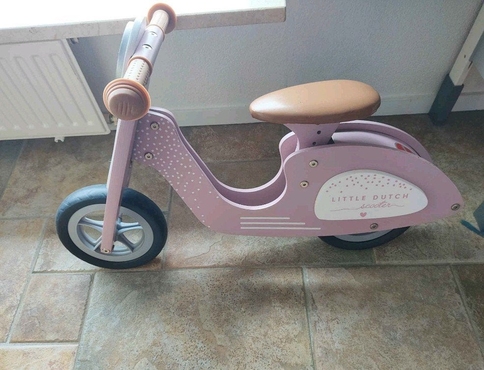 Little Dutch loopfiets scooter roze