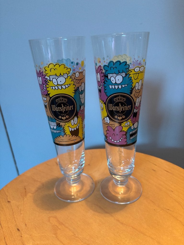 Warsteiner bierglazen,Collection Tulip Glass by Kevin Lyons, Verzamelen, Ophalen, Zo goed als nieuw, Glas of Glazen, Overige merken
