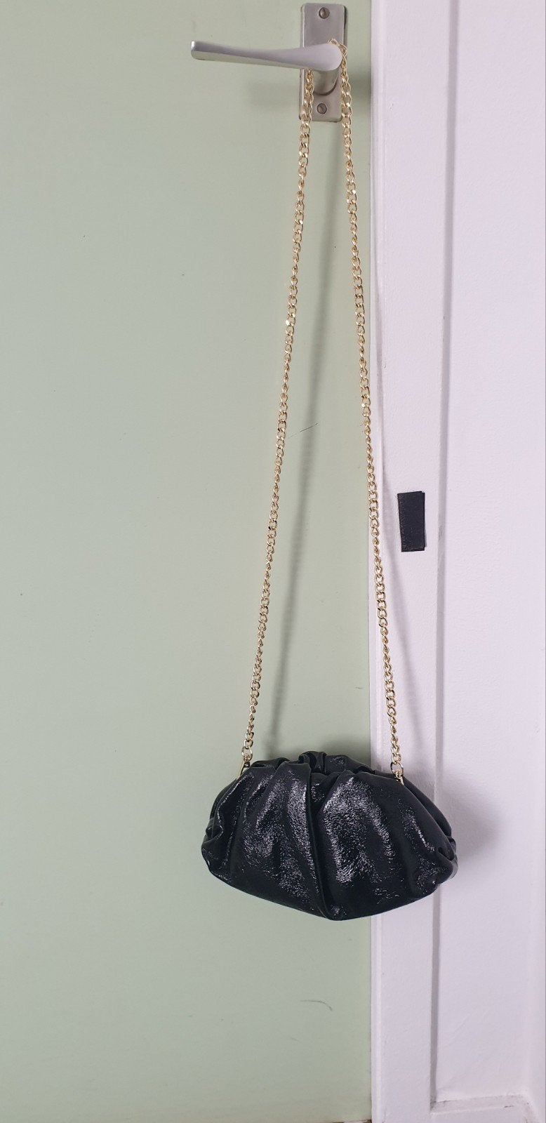 Borse in Pelle Zwarte Clutch/Schoudertasje, Verzenden, Nieuw, Zwart, Schoudertasje