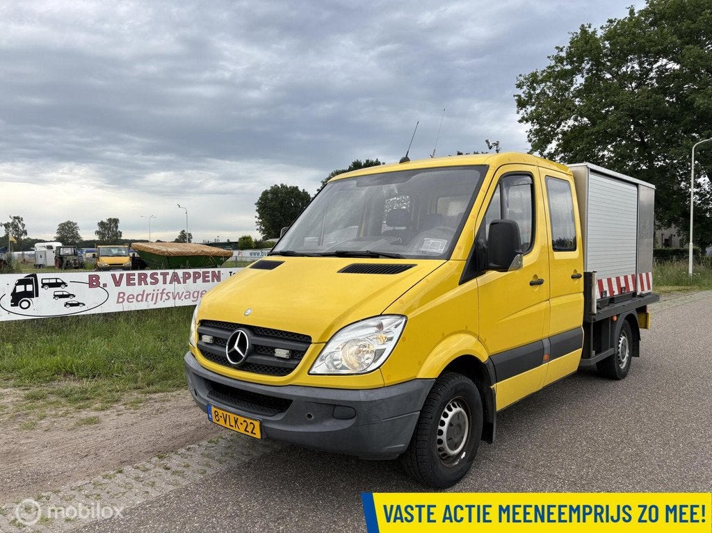 Mercedes Sprinter 313 2.2 CDI 366 DC open laadbak, Auto's, Automaat, Euro 5, Gebruikt, Zwart