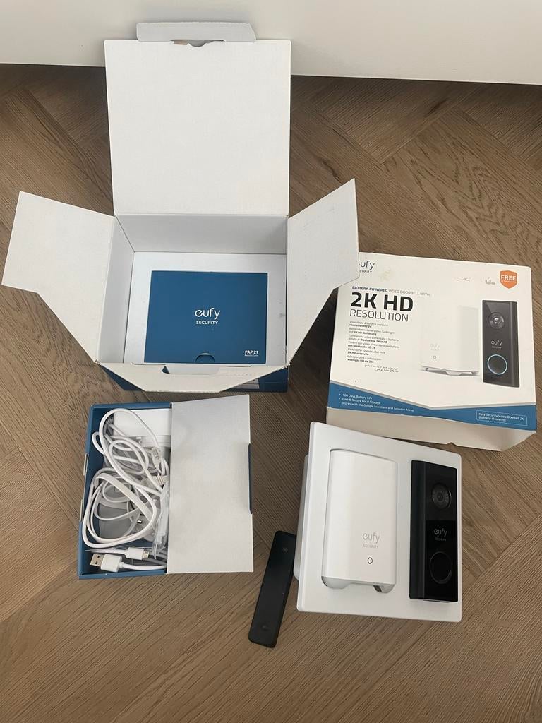 Eufy 2K HD Deurbel Camera met Privacyzone/gratis Cloudopslag, Huis en Inrichting, Deurbellen, Ophalen of Verzenden, Bewegingsdetectiesensor