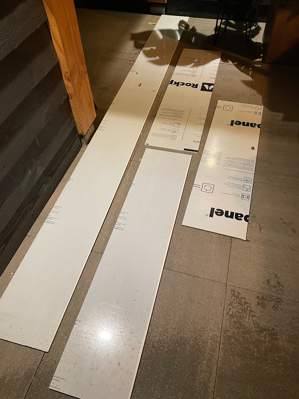 4 witte Rockpanel platen - diverse maten RAL9010, Doe-het-zelf en Verbouw, Ophalen, Gebruikt, HPL, Minder dan 20 mm