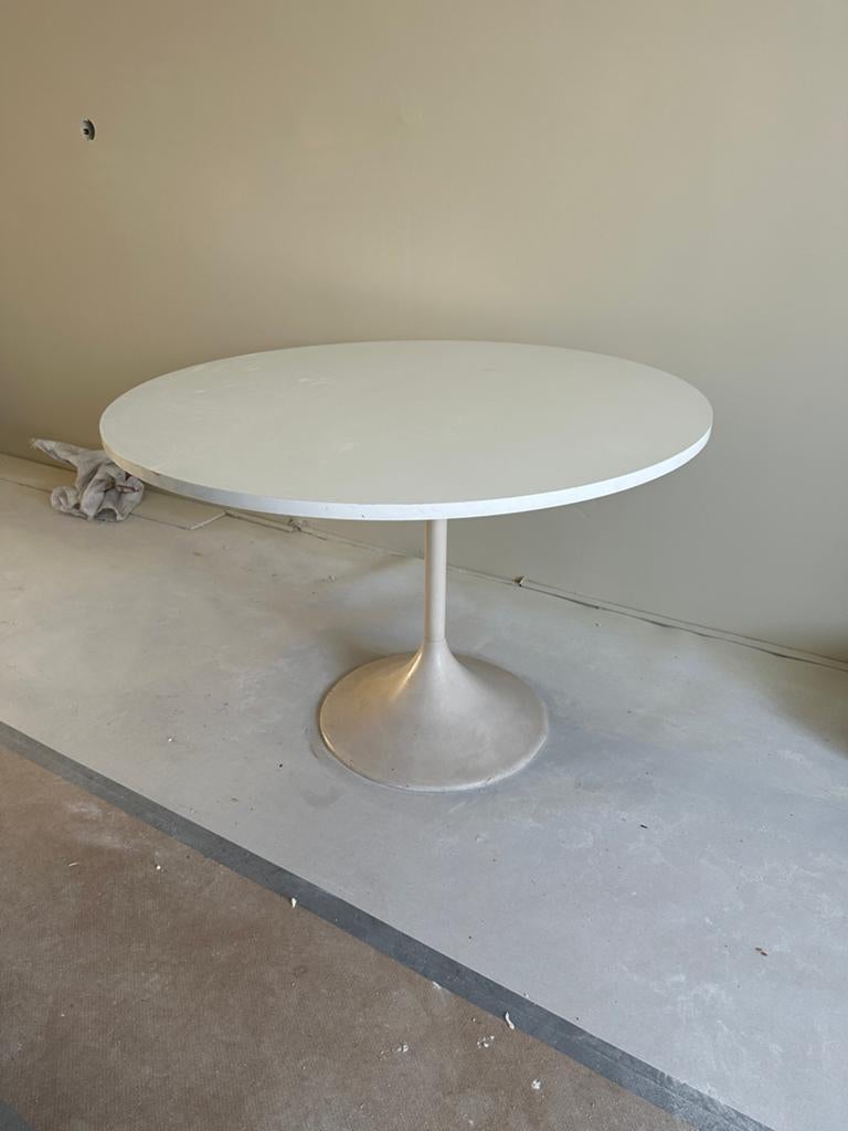 Vintage Mid Century Eettafel Jaren '50 - Tulipvoet - 110cm, Huis en Inrichting, Tafels | Eettafels, Ophalen, Gebruikt, 100 tot 150 cm