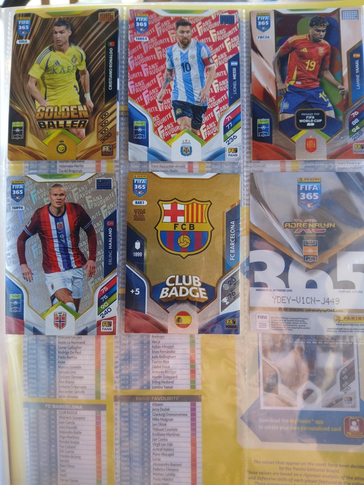FIFA 365 Panini VoetbalKaarten - Ronaldo,Messi,Yamal,Haaland, Ophalen of Verzenden, Zo goed als nieuw, Buitenlandse clubs, Spelerskaart