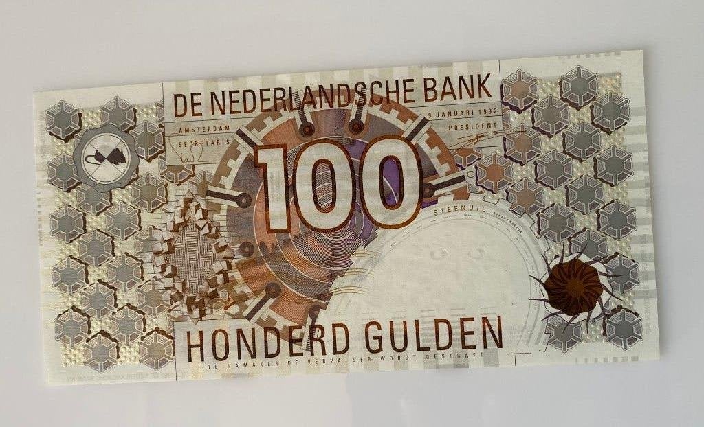 100 Gulden 1992 bankbiljet - Steenuil - Ongecirculeerd, Postzegels en Munten, Bankbiljetten | Nederland, Ophalen of Verzenden