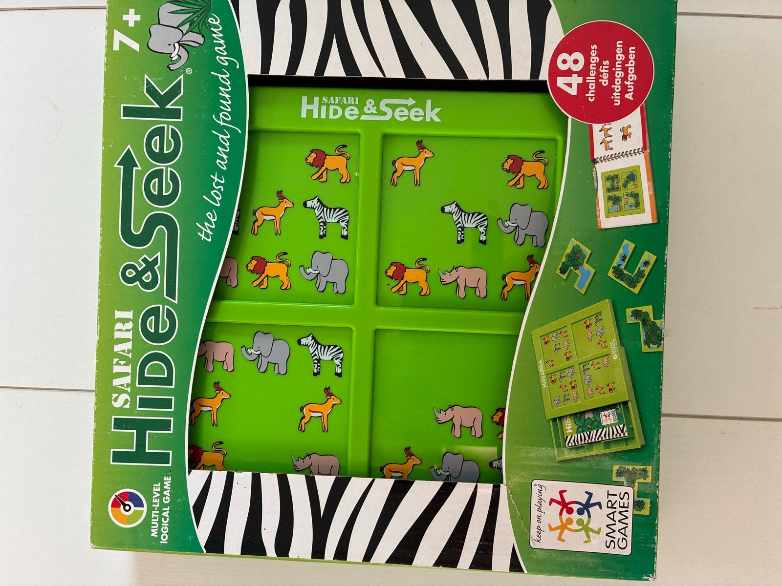 Smart Games Safari Hide & Seek - Logisch Puzzelspel, Een of twee spelers, Ophalen of Verzenden, Gebruikt
