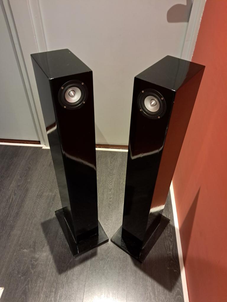 Zelfbouw speakers "Needles", Zo goed als nieuw, 120 watt of meer, Front, Rear of Stereo speakers, Ophalen