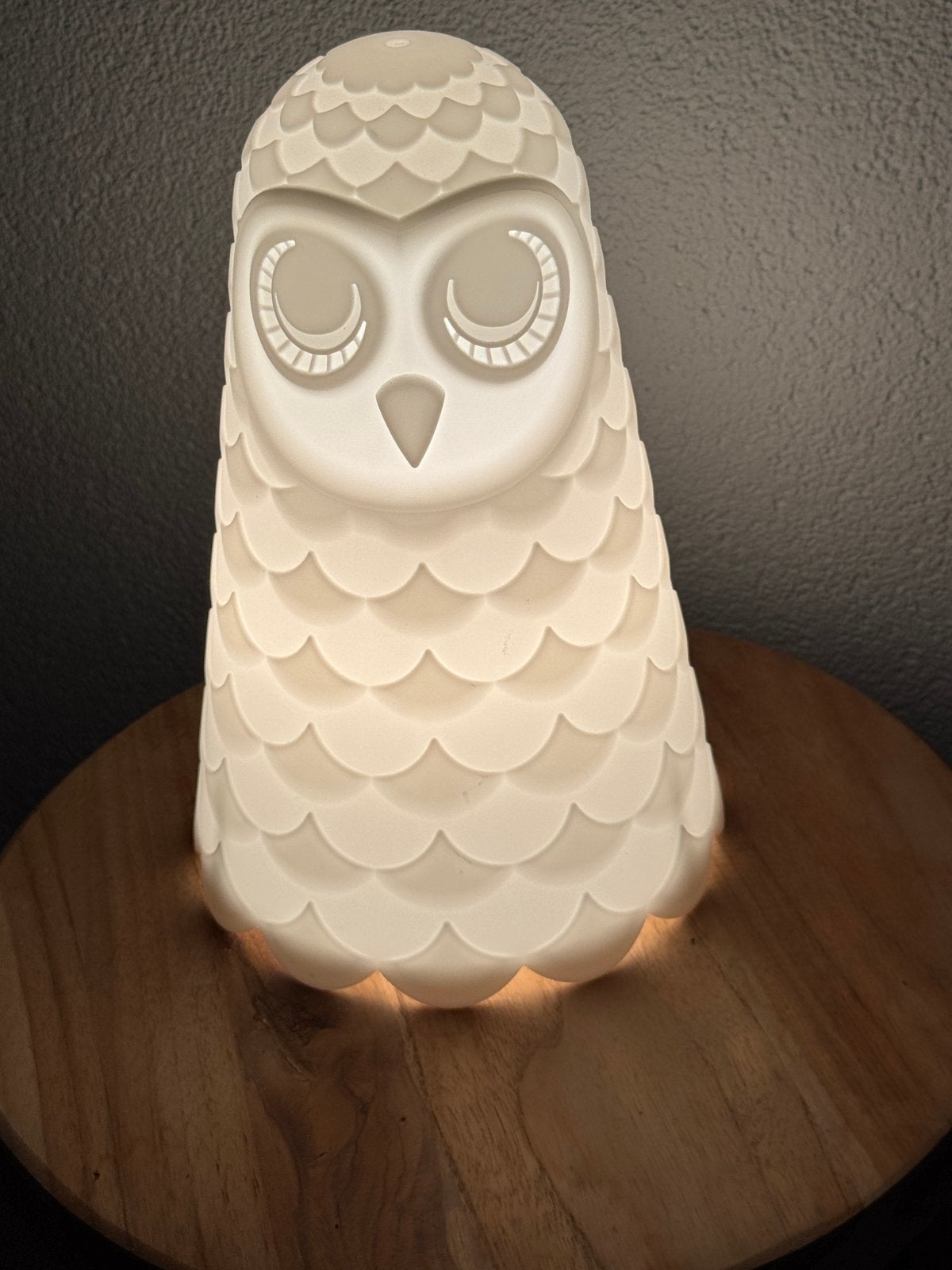 Schattige uil tafellamp - sfeervol voor kinder-/babykamer, Kinderlamp, 23 cm, Ophalen of Verzenden, Zo goed als nieuw