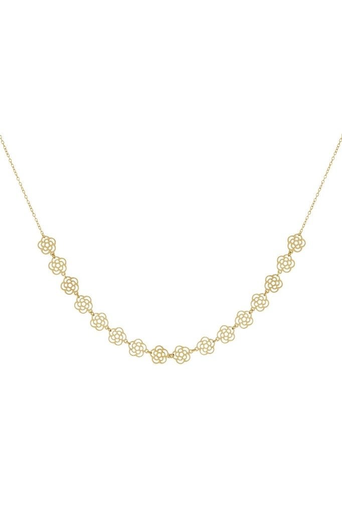 Bloemenliefde ketting, Sieraden, Tassen en Uiterlijk, Verstelbaar, Nieuw, Ophalen of Verzenden, Goud