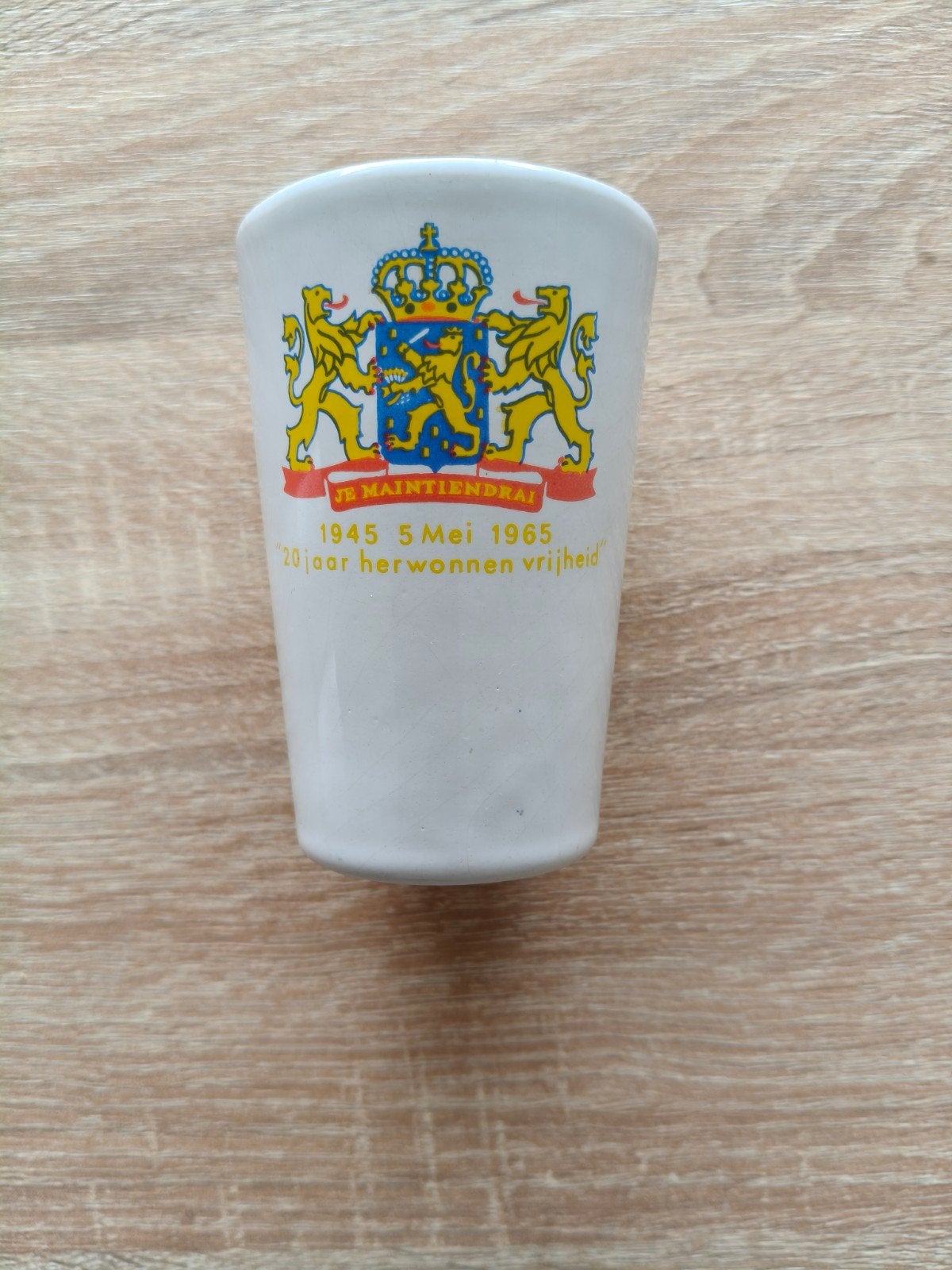 Herinnerings beker 20 jaar vrijheid, Ophalen of Verzenden, Zo goed als nieuw