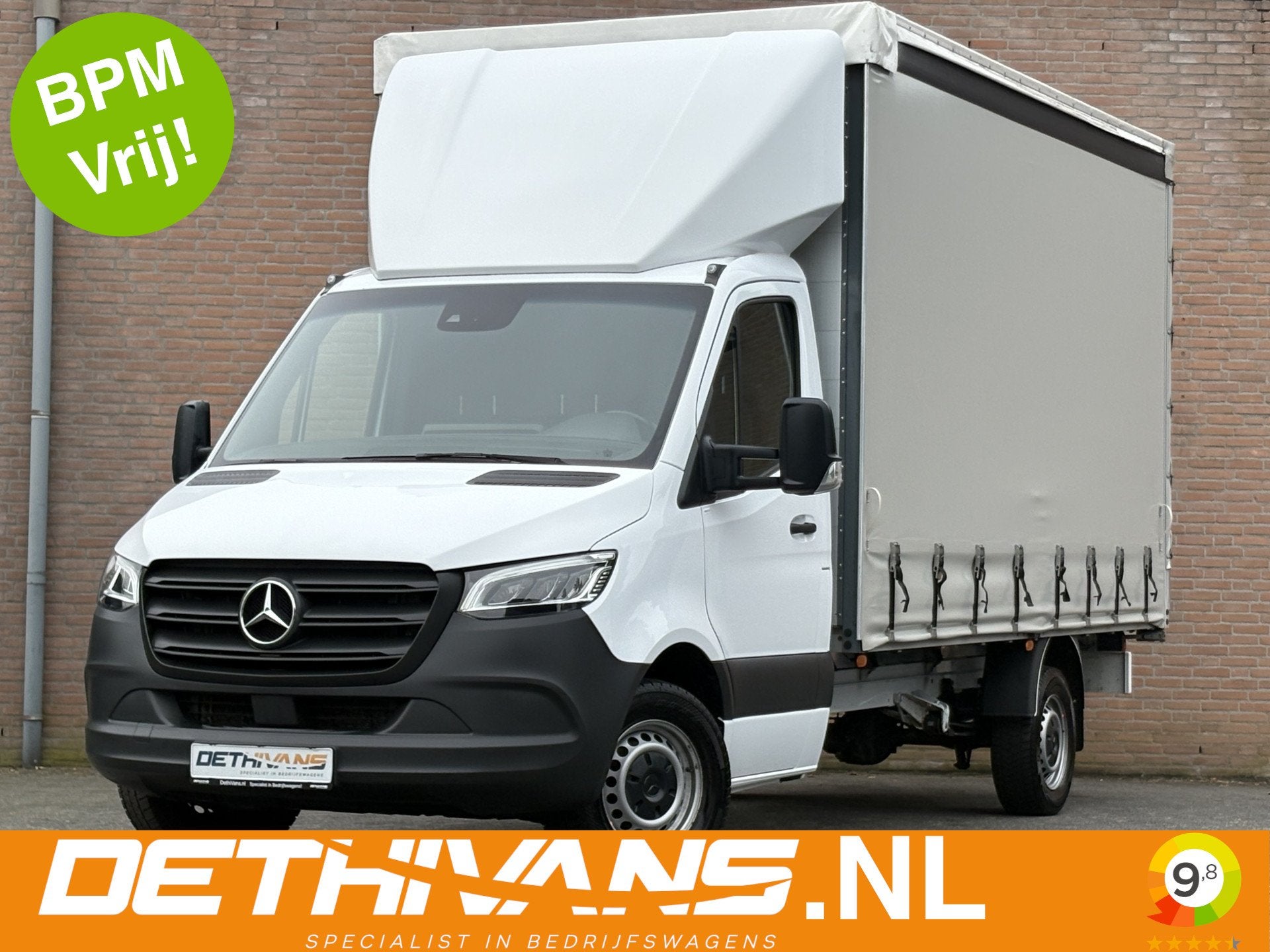 Mercedes-Benz Sprinter 317CDI 170PK 9G-Tronic Bak + Huif / M, Automaat, Gebruikt, 4 cilinders, Wit