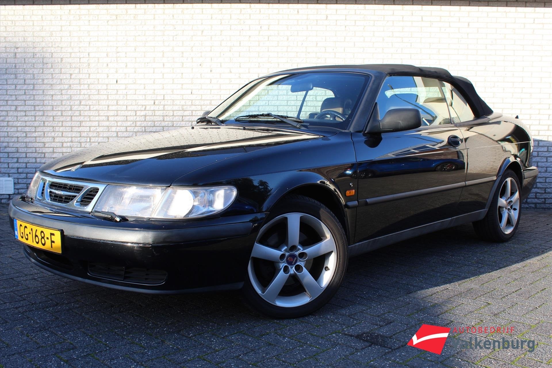 Saab Saab 9-3 Cabrio | Airco | Elektrische ramen, Auto's, Beige, Cabriolet, 4 stoelen, Zwart