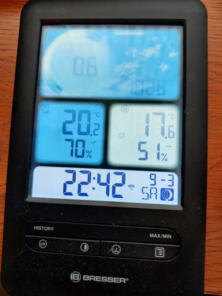 Bresser Weerstation met Buitensensor - Zo goed als nieuw, Audio, Tv en Foto, Weerstations en Barometers, Ophalen of Verzenden