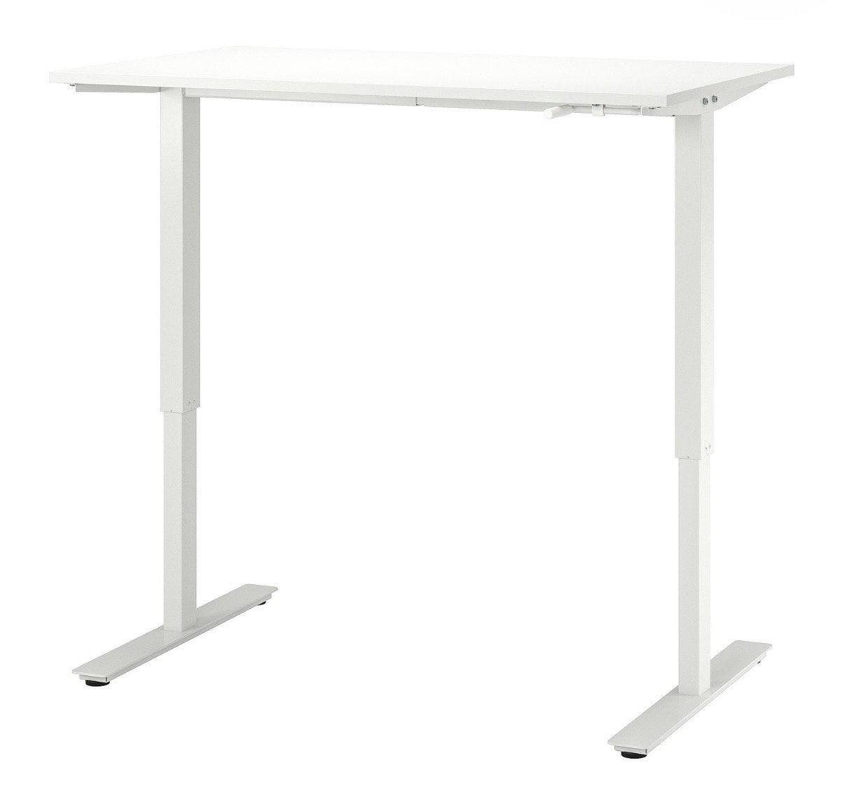Onderstel IKEA Trotten zit/sta bureau wit, Huis en Inrichting, Ophalen, Zit-sta bureau, Spaanplaat of MDF, In hoogte verstelbaar
