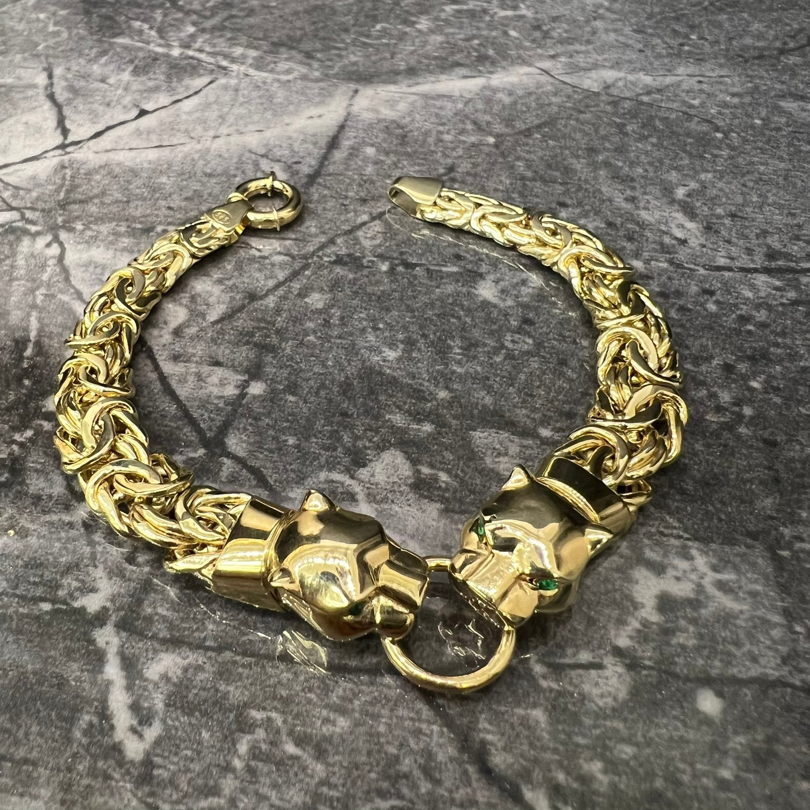 14 karaat gouden armband panter model, Sieraden, Tassen en Uiterlijk, Armbanden, Ophalen of Verzenden, Zo goed als nieuw, Goud