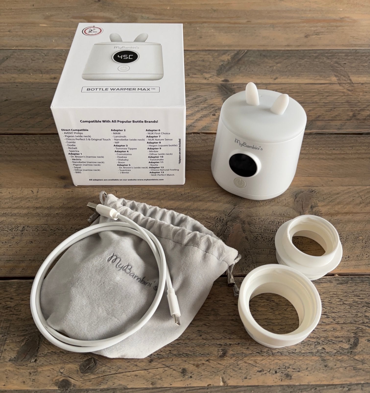 MyBambini's Bottle Warmer MAX - Draagbare Flessenwarmer, Kinderen en Baby's, Ophalen of Verzenden, Zo goed als nieuw, Draagbaar