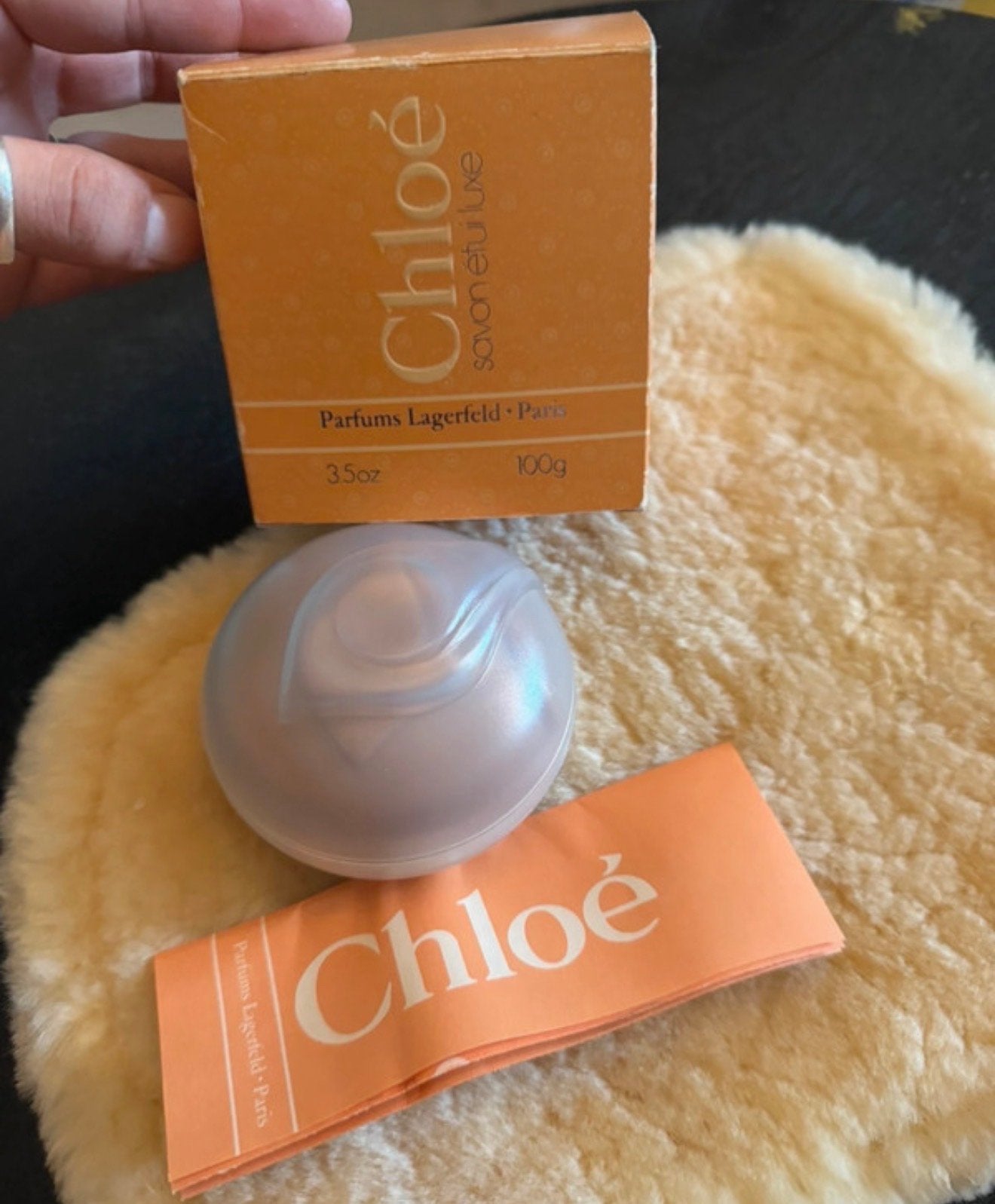 Vintage Chloé Savon Étui Luxe Parfumzeep met Reisetui - 1980, Ophalen of Verzenden, Nieuw, Bad & Douche