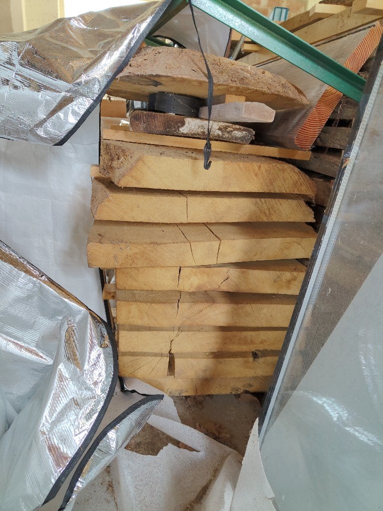 eiken hout, gedroogd, diverse maten, onbehandeld puur natuur, Ophalen, Eiken, Zo goed als nieuw, 200 tot 250 cm
