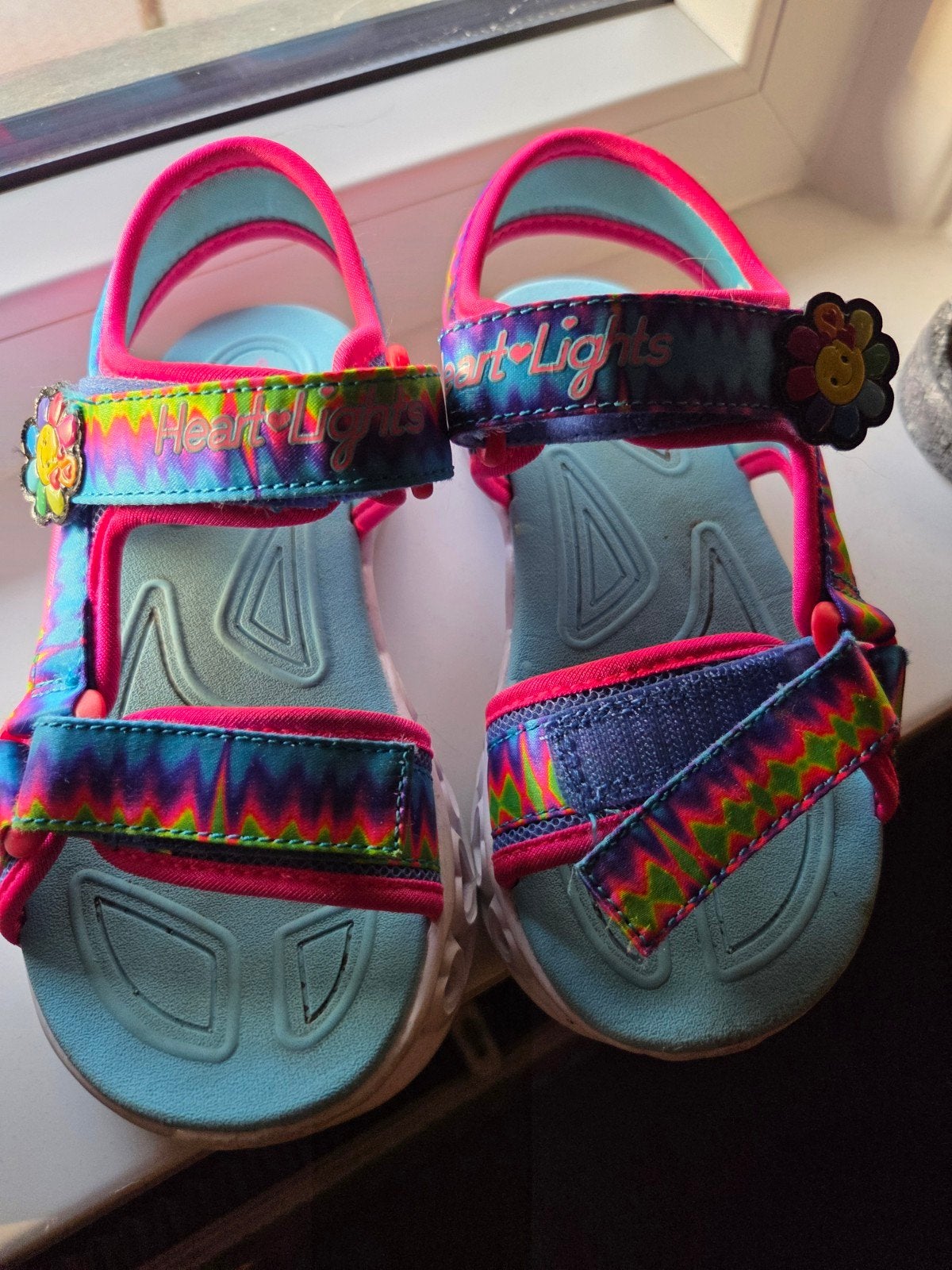Stoere 2xSkechers sandalen met lampjes, maat 29, zgan, Jongen of Meisje, Schoenen, Zo goed als nieuw, Skechers