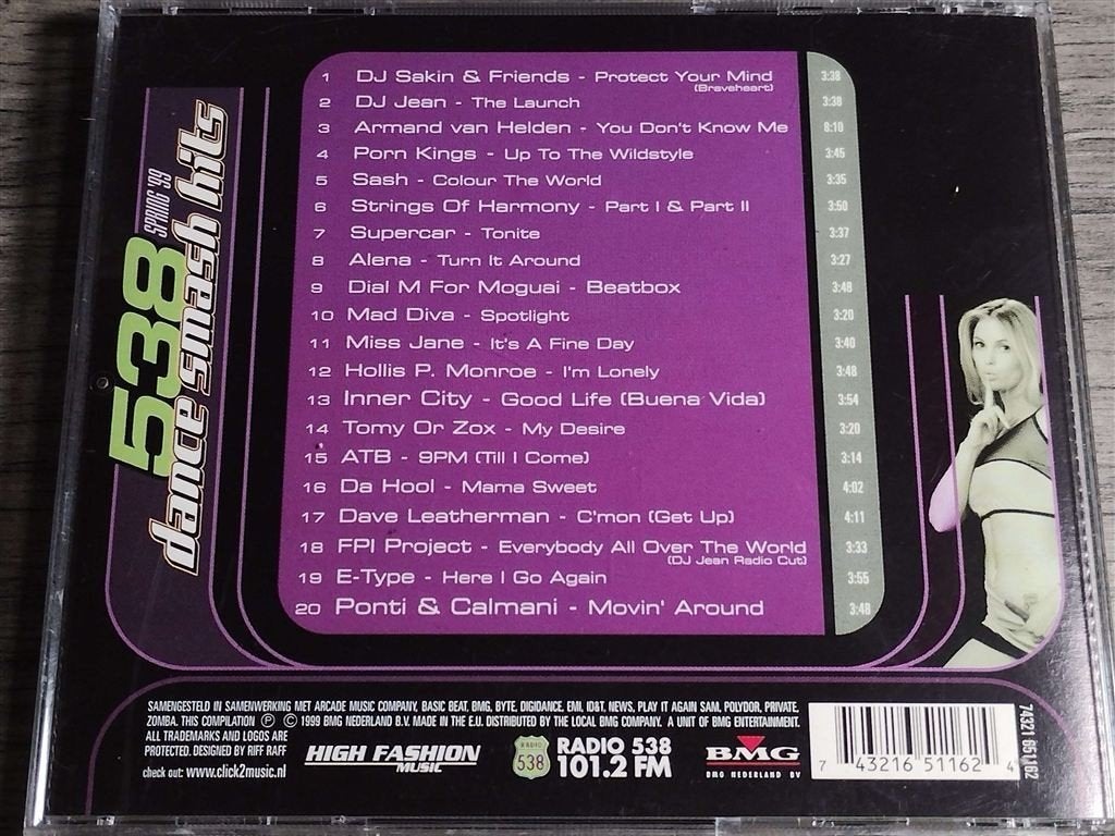 538 Dance Smash Hits Spring 99, Ophalen of Verzenden, Zo goed als nieuw, Pop