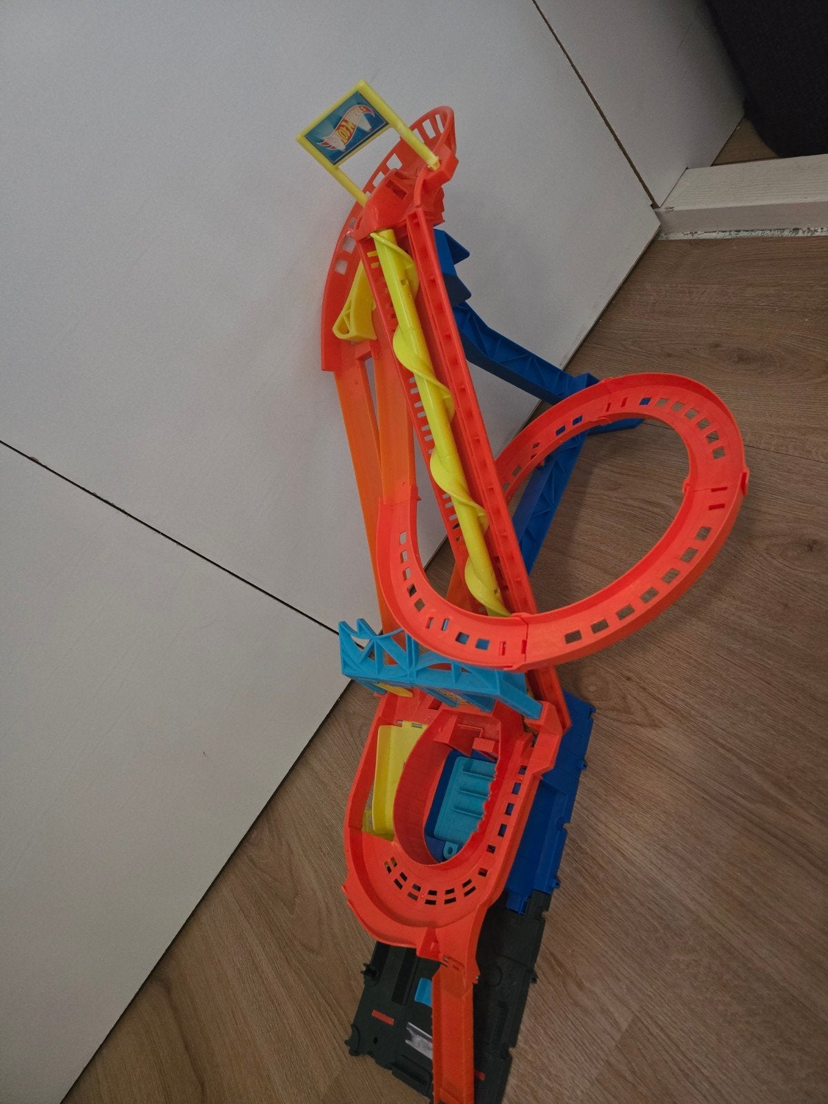 Hot Wheels Achtbaan Rally Racebaan - Zo goed als nieuw, Ophalen, Racebaan, Zo goed als nieuw, Hot Wheels