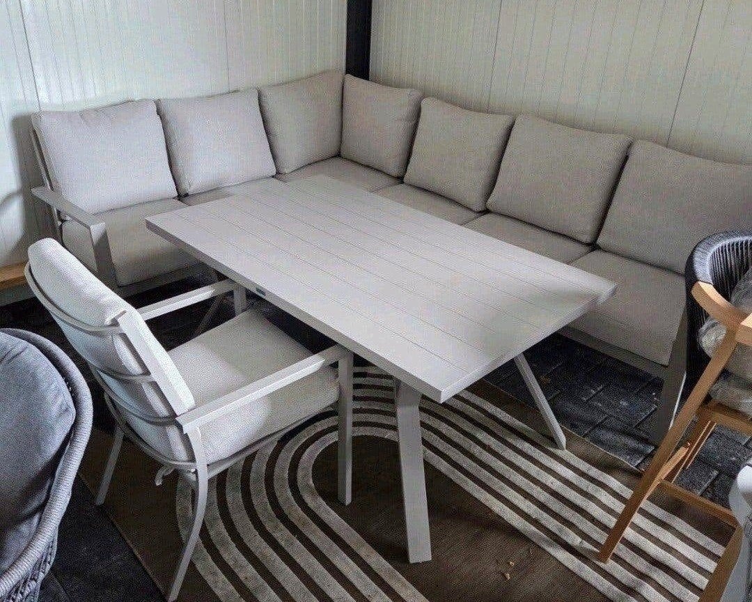 DEZE LOUNGESET HOEKLOUNGE TAFEL EN LOSSE STOEL €499, Tuin en Terras, Ophalen, Nieuw