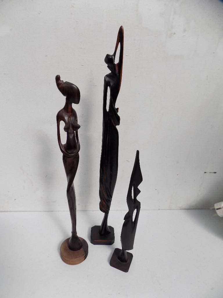 Decoratieve houten sculpturen van dames modellen, Ophalen of Verzenden, Gebruikt